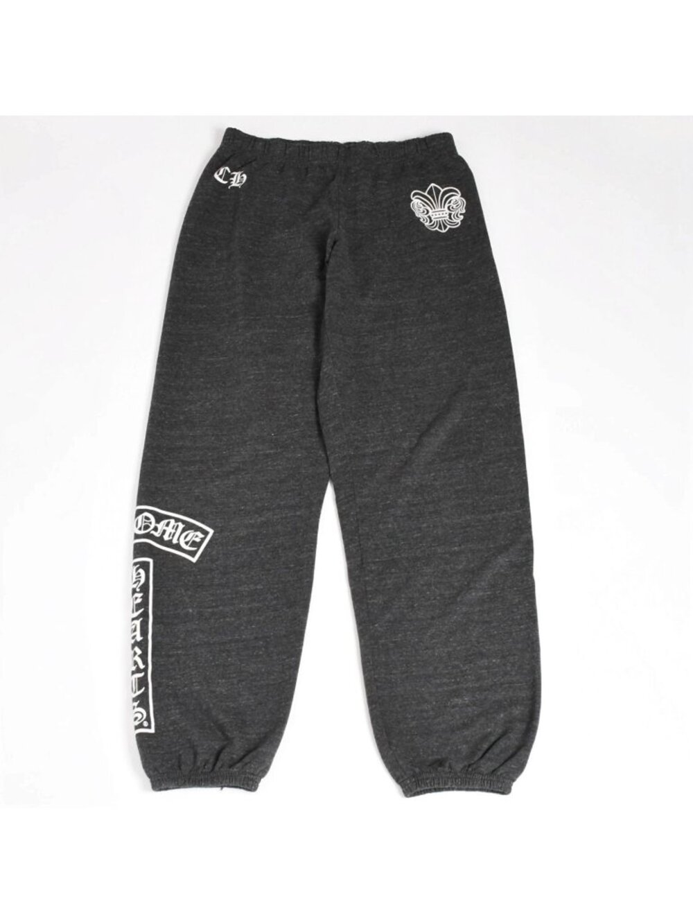 Chrome Hearts Logo Sweatpants CH BS Flare Scroll Label T Bar Dark Gray M Fleece